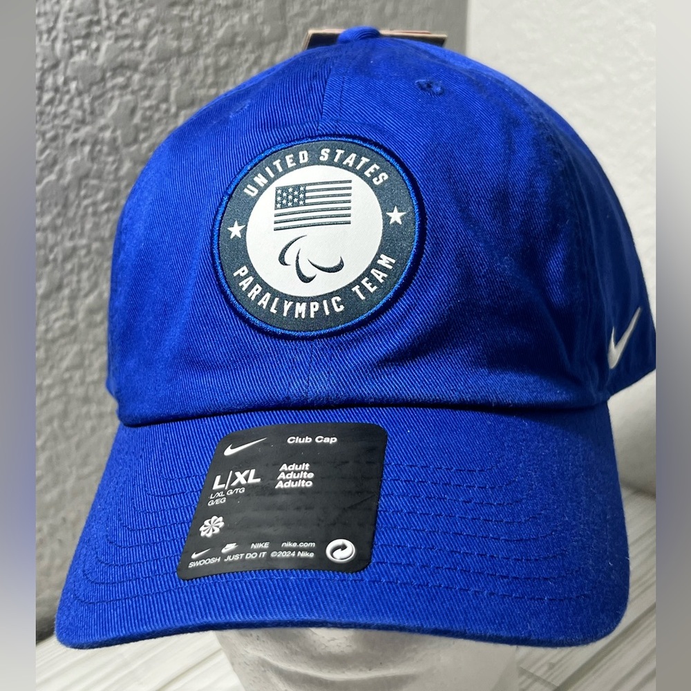 Nike Paralympic Team USA Hat club cap adjustable blue‎ unisex size L/XL